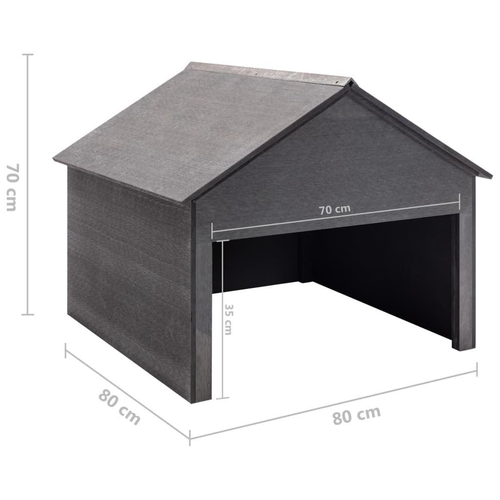 Lawnmower shed 80x80x70 cm wpc gray - number 6.