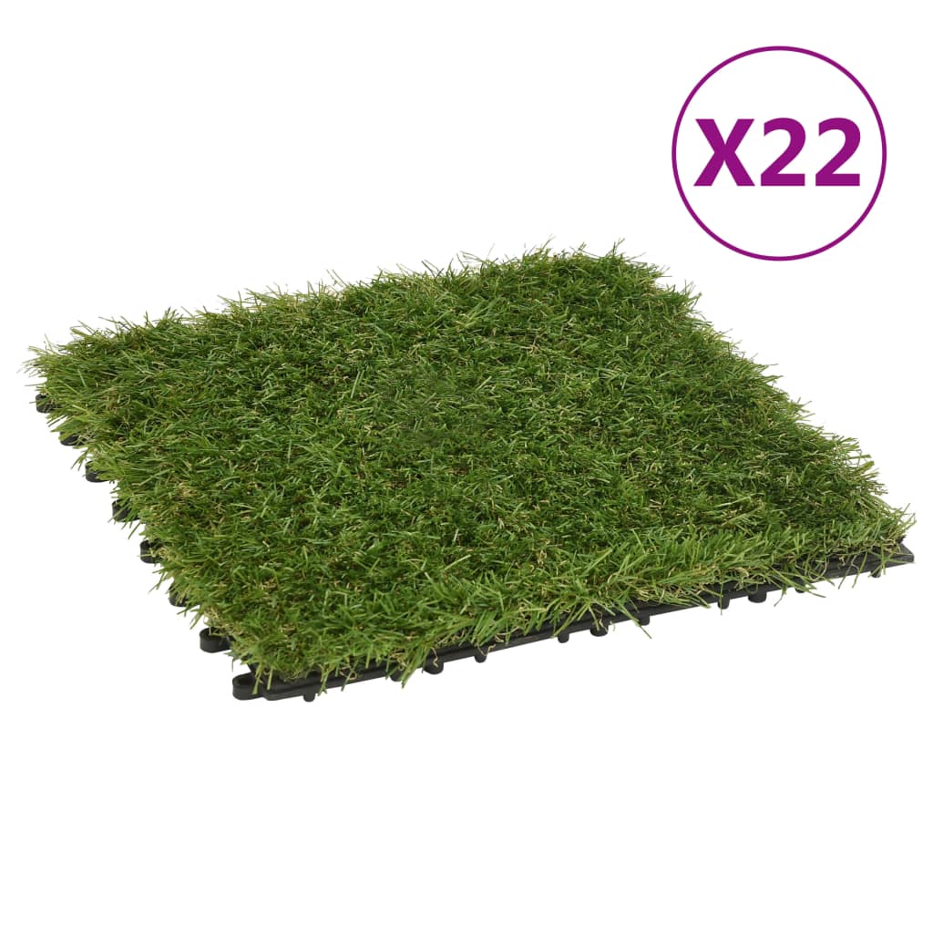 Artificial grass tiles pcs. 30x30 cm green - 22 - number 1.