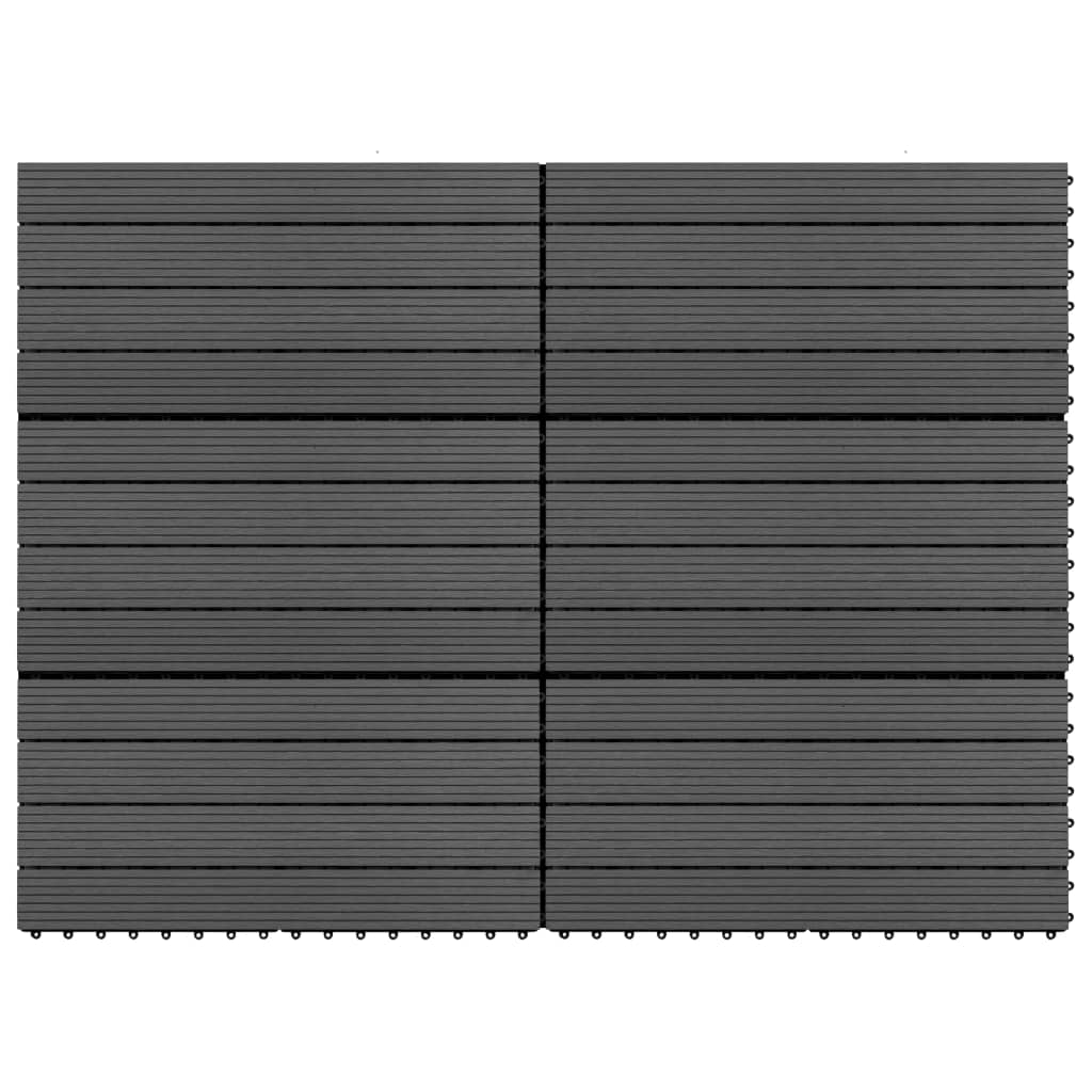 Terrassefliser 6 stk. 60x30 cm 1,08 m² wpc sort - number 1.