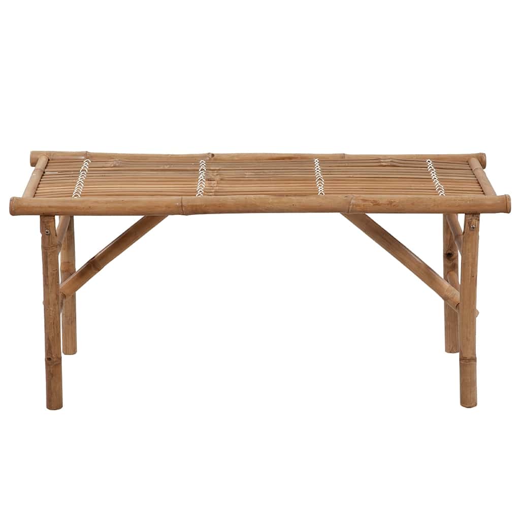 Panca da giardino pieghevole con cuscino 118 cm bambù - grigio-marrone, 120 x 50 x 4 cm, 1 - number 3.