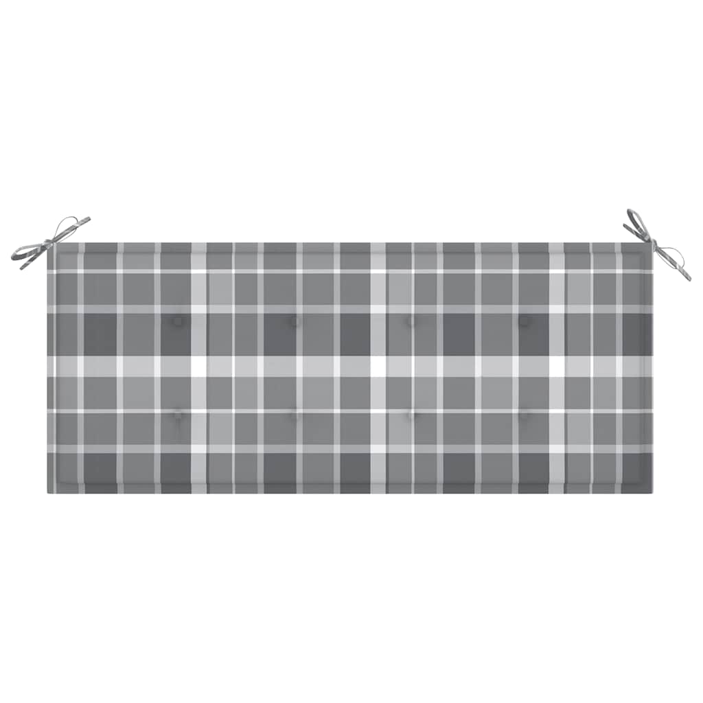 Panca da giardino pieghevole con cuscino 118 cm bambù - grigio-marrone, 120 x 50 x 4 cm, 1 - number 6.