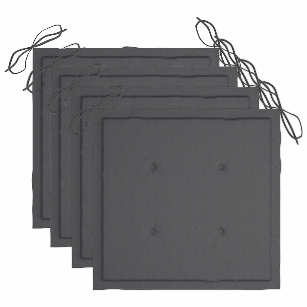 Udendørs spisebordssæt 5 dele med hynder foldbart bambus - number 7.