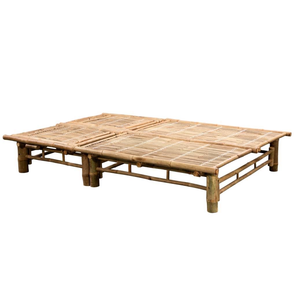 2-personers liggestol med hynder bambus - sort, 1 - number 5.