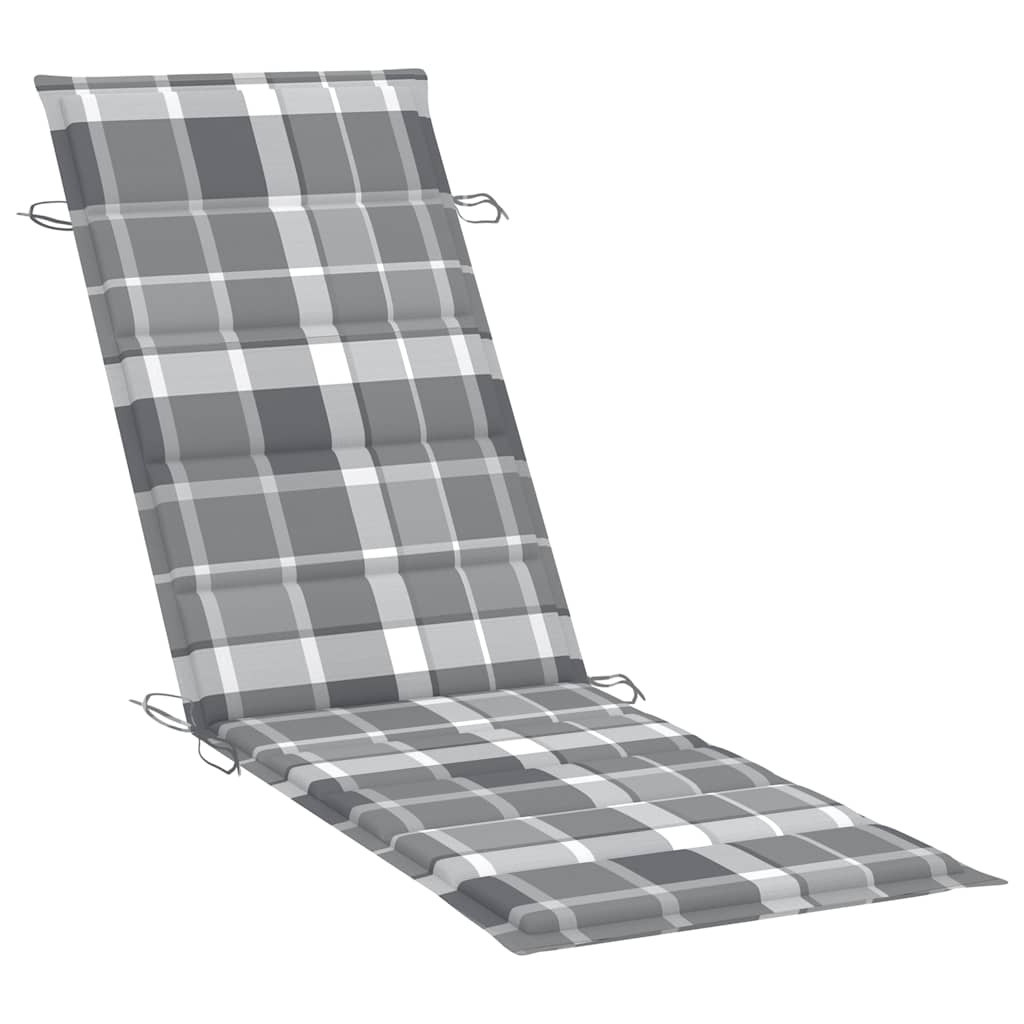 Ljuljajući ležaljke za sunčanje s jastukom čvrstim tikovinom - sive mreže, 1 - number 9.