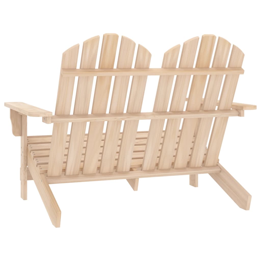 2-personers adirondack-havestol massivt grantræ - lysebrun, 1 - number 4.