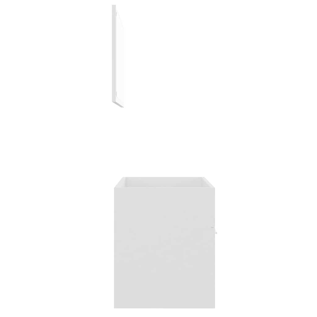 Baderomsmøbelsett 2 deler konstruert tre - hvit, 1 - number 7.