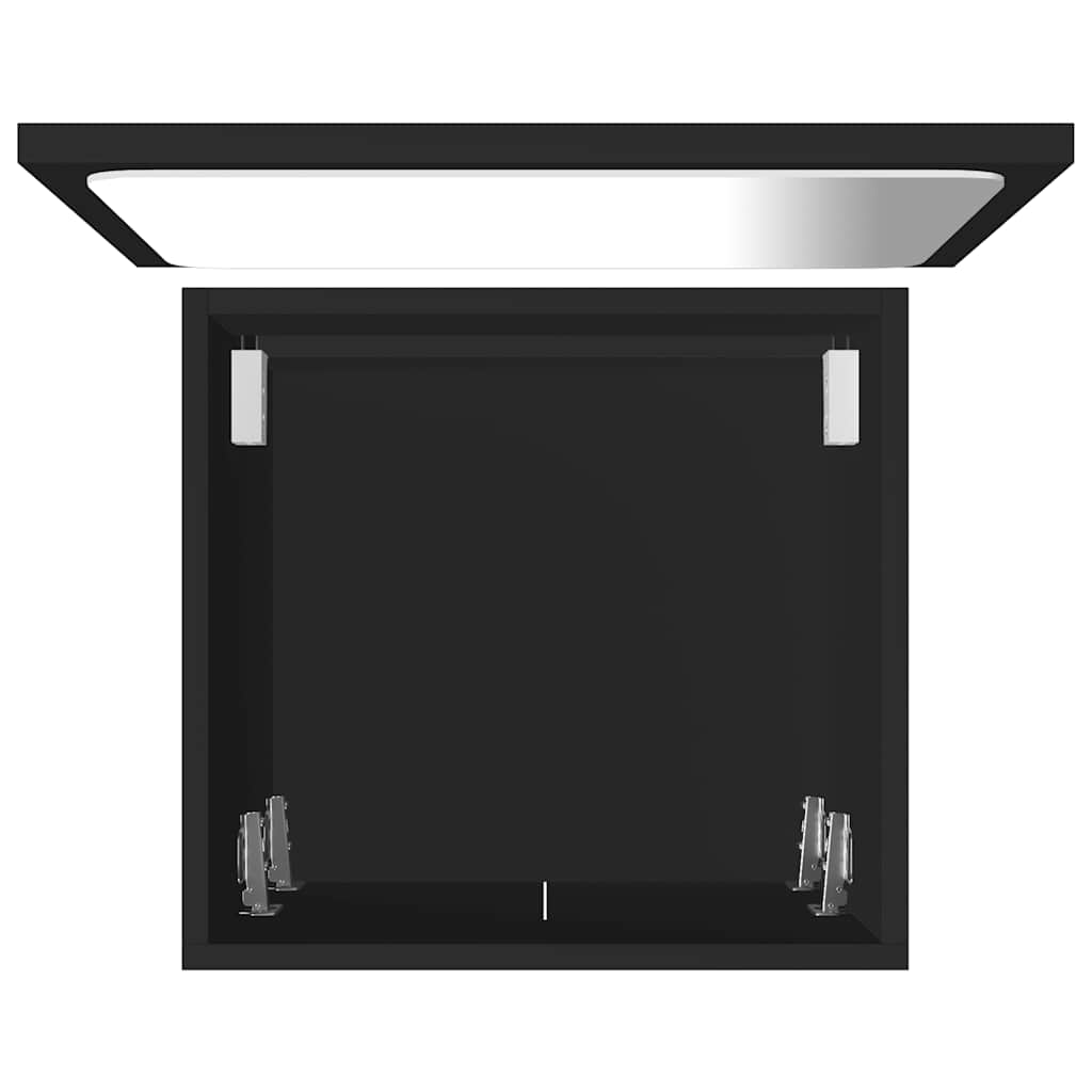 Møbelsæt til badeværelse 2 dele konstrueret træ - sort, 1 - number 11.