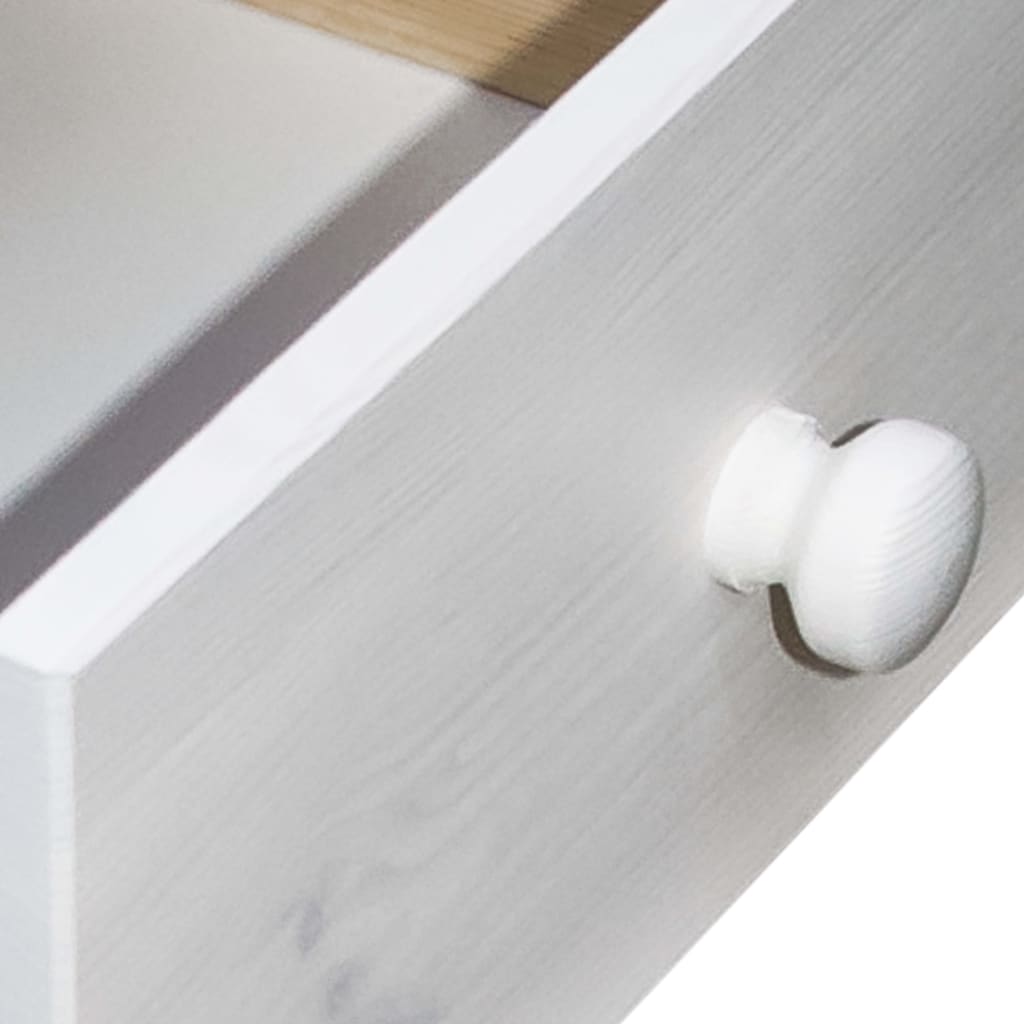 Noćni ormarić 41x30x42 cm puni bor - bijeli, 1 - number 4.