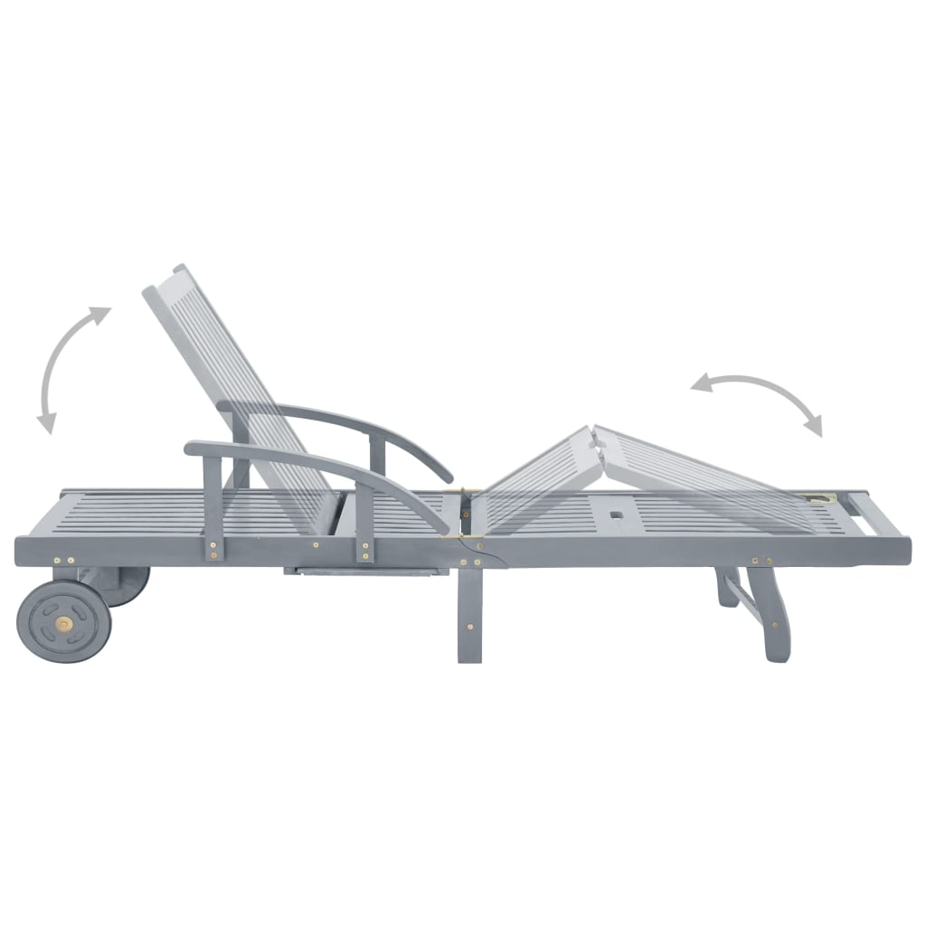 Fluktstol med pute i massivt akasietre - number 8.