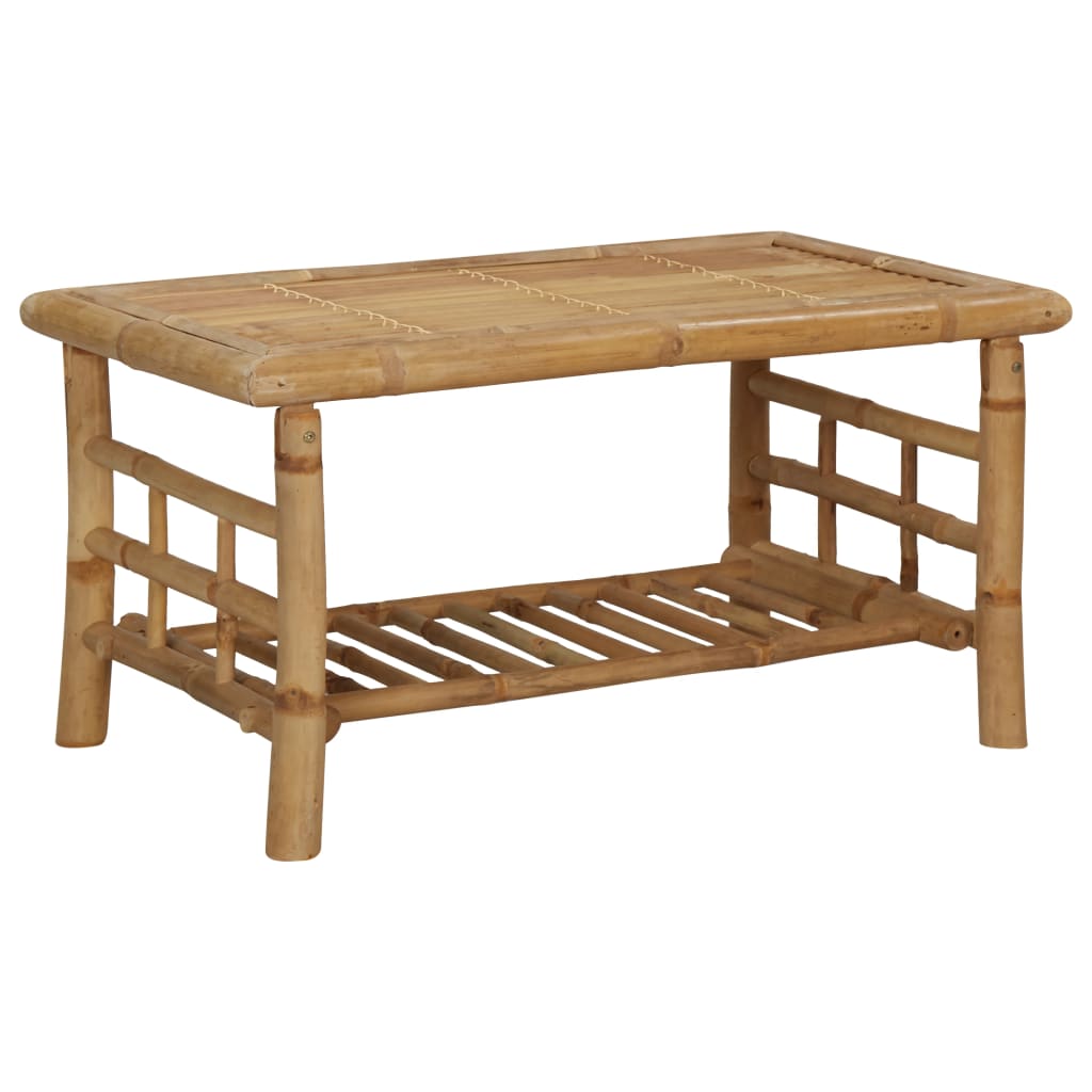 Loungesæt til haven 4 dele med hynder bambus - number 8.