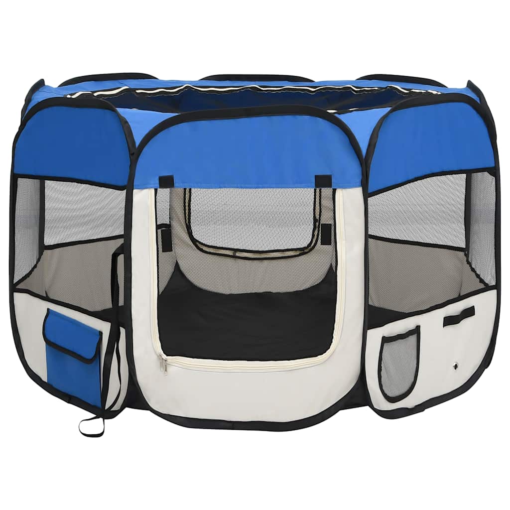 Niche pliable pour chien avec sac de transport - bleu, 90 x 90 x 58 cm, 1 - number 2.