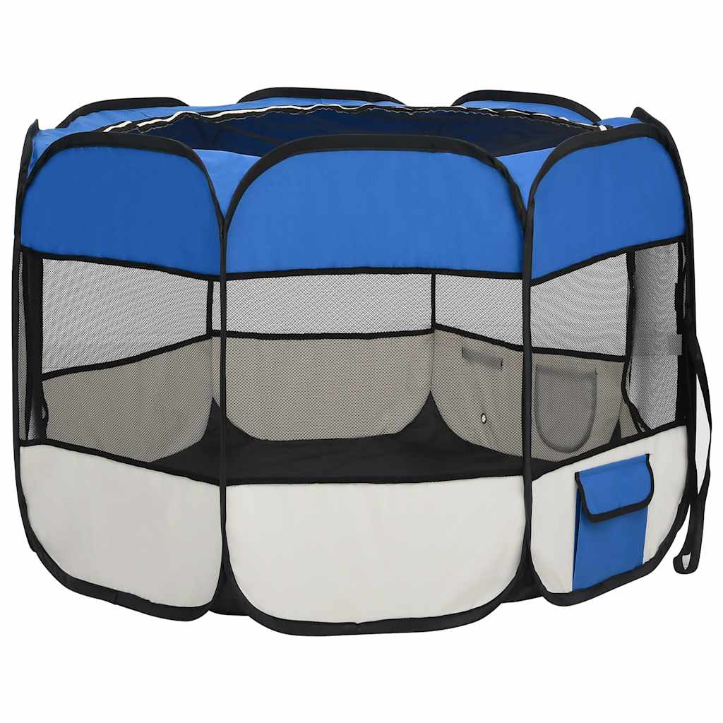 Niche pliable pour chien avec sac de transport - bleu, 90 x 90 x 58 cm, 1 - number 4.