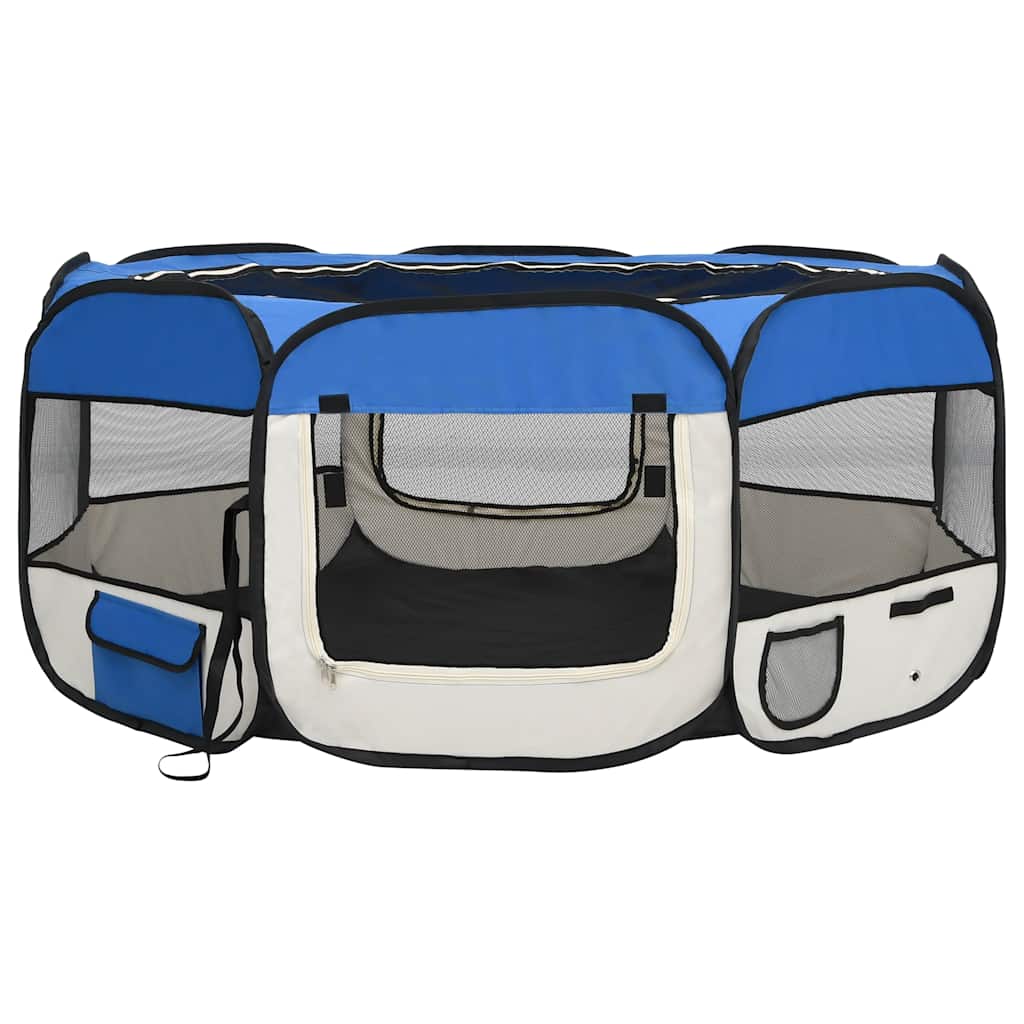 Niche pliable pour chien avec sac de transport - bleu, 145 x 145 x 61 cm, 1 - number 2.