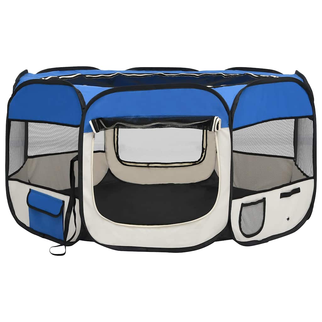 Niche pliable pour chien avec sac de transport - bleu, 125 x 125 x 61 cm, 1 - number 3.