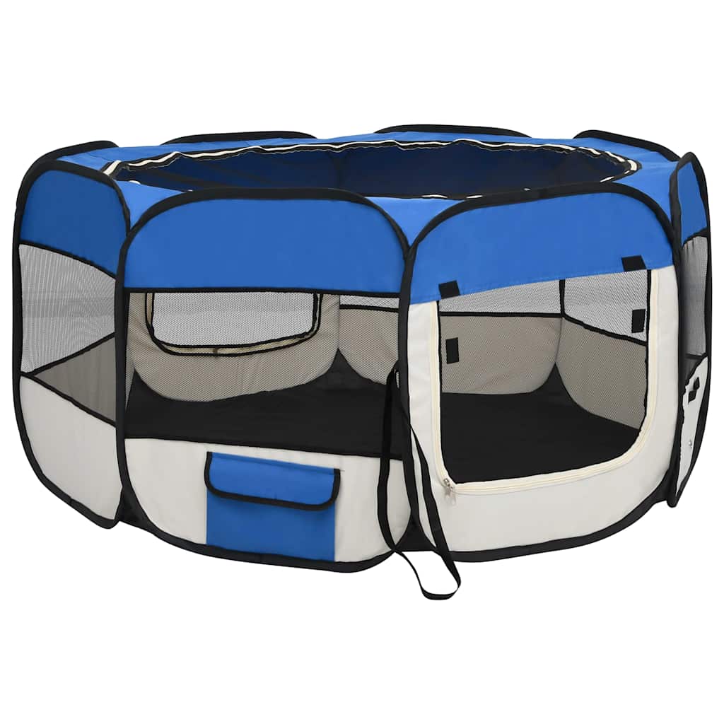 Niche pliable pour chien avec sac de transport - bleu, 125 x 125 x 61 cm, 1 - number 4.