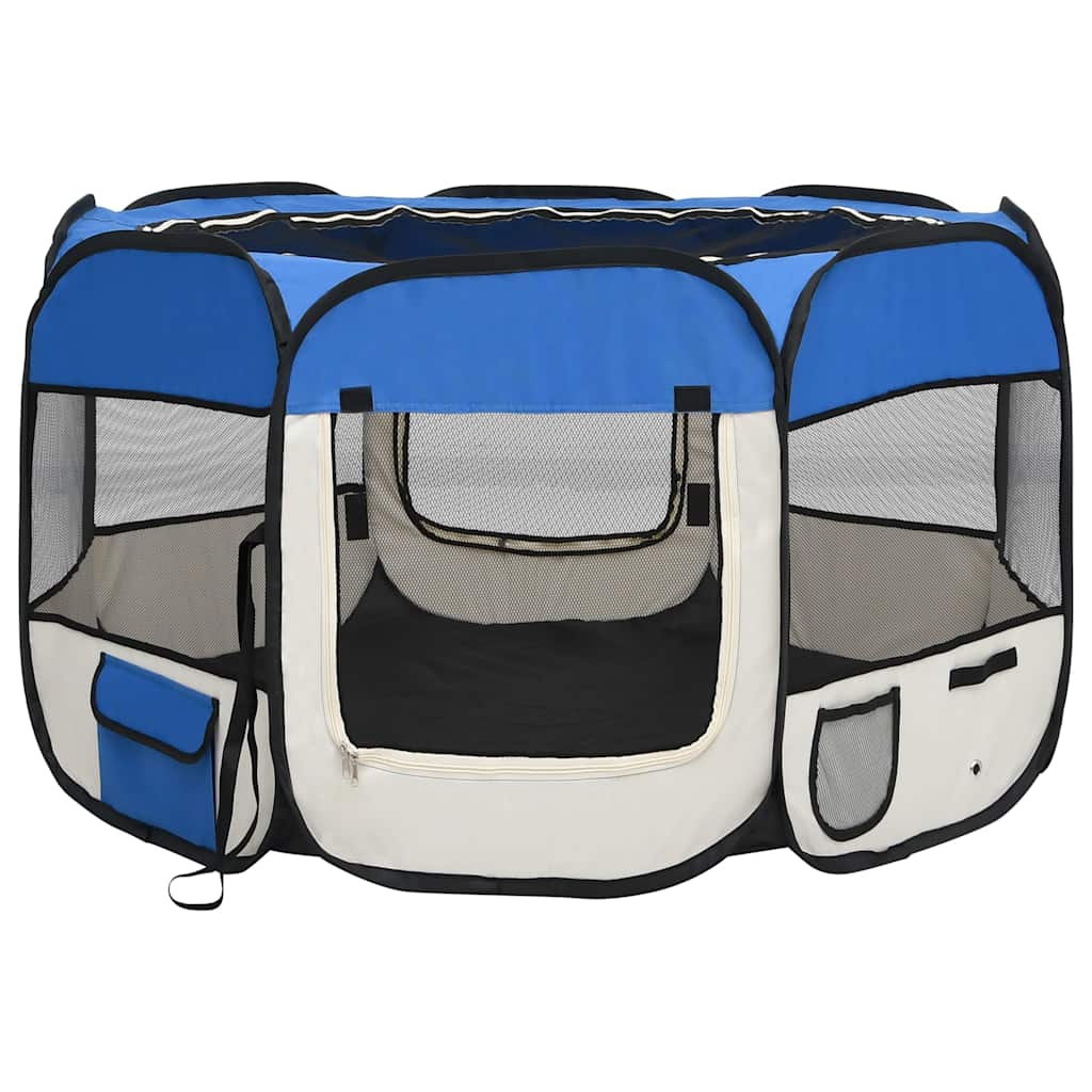 Niche pliable pour chien avec sac de transport - bleu, 110 x 110 x 58 cm, 1 - number 2.