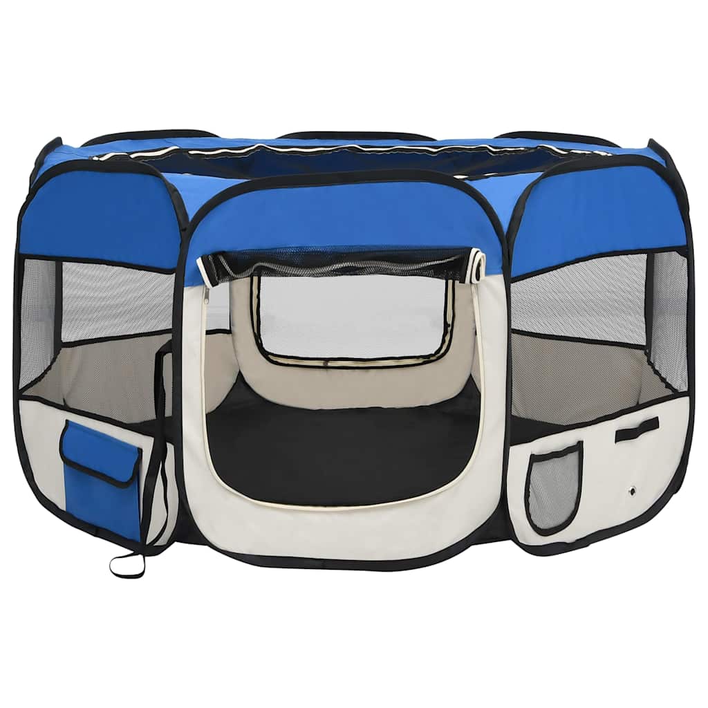 Niche pliable pour chien avec sac de transport - bleu, 110 x 110 x 58 cm, 1 - number 3.