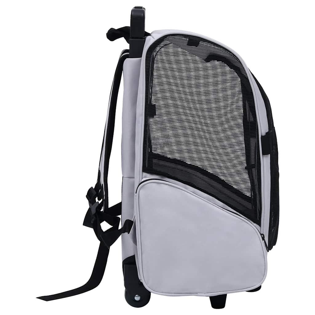 Chariot pliable pour animaux de compagnie multifonctionnel - gris - number 3.