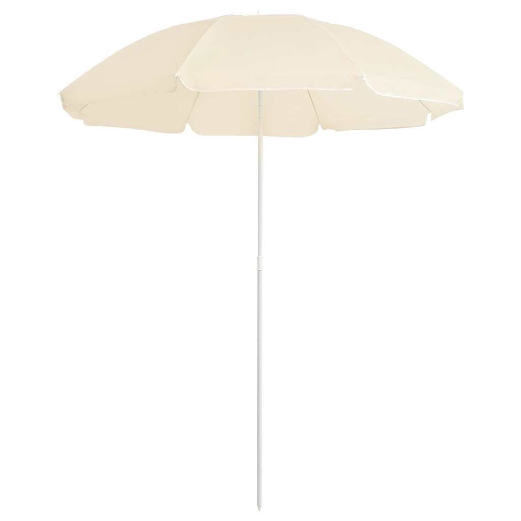 Parasol 180 cm stålstang sandfarvet - number 1.