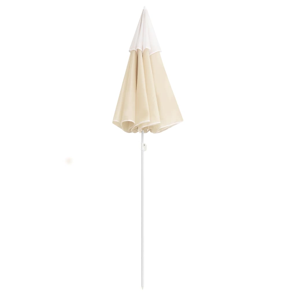 Parasol 180 cm stålstang sandfarvet - number 3.