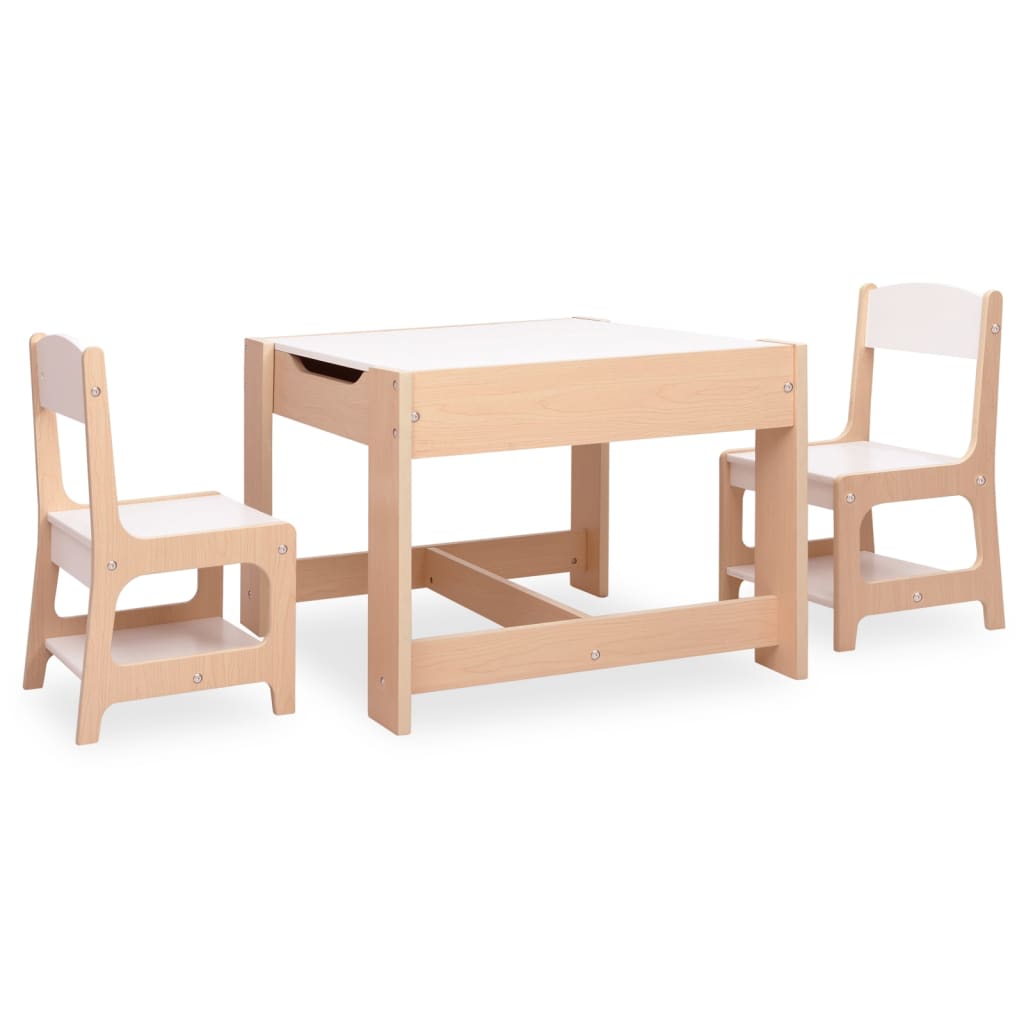 Børnebord med 2 stole mdf - number 3.
