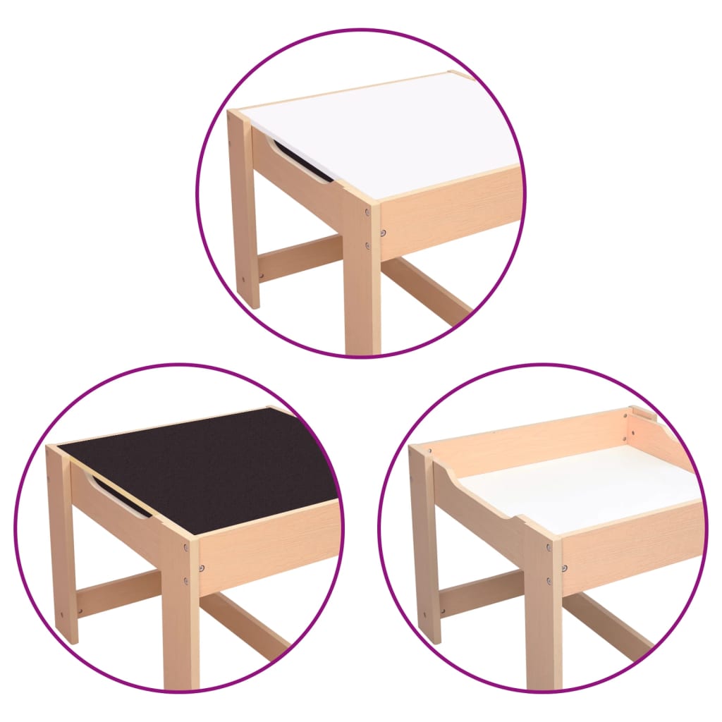 Børnebord med 2 stole mdf - number 9.