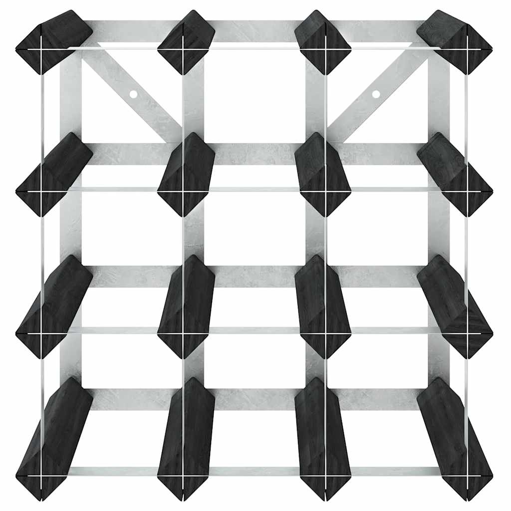 Vinski stalak za 12 boca crna crna borovina - number 5.