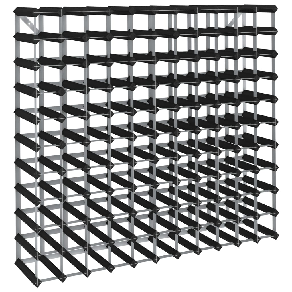 Vinreol til 120 flasker massivt fyrretræ sort - number 2.