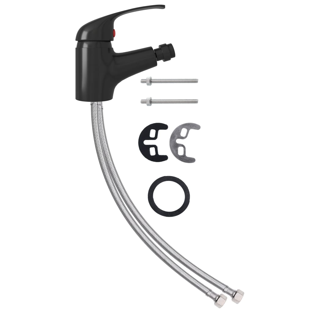 Blandare för bidé 13x12 cm svart - number 2.