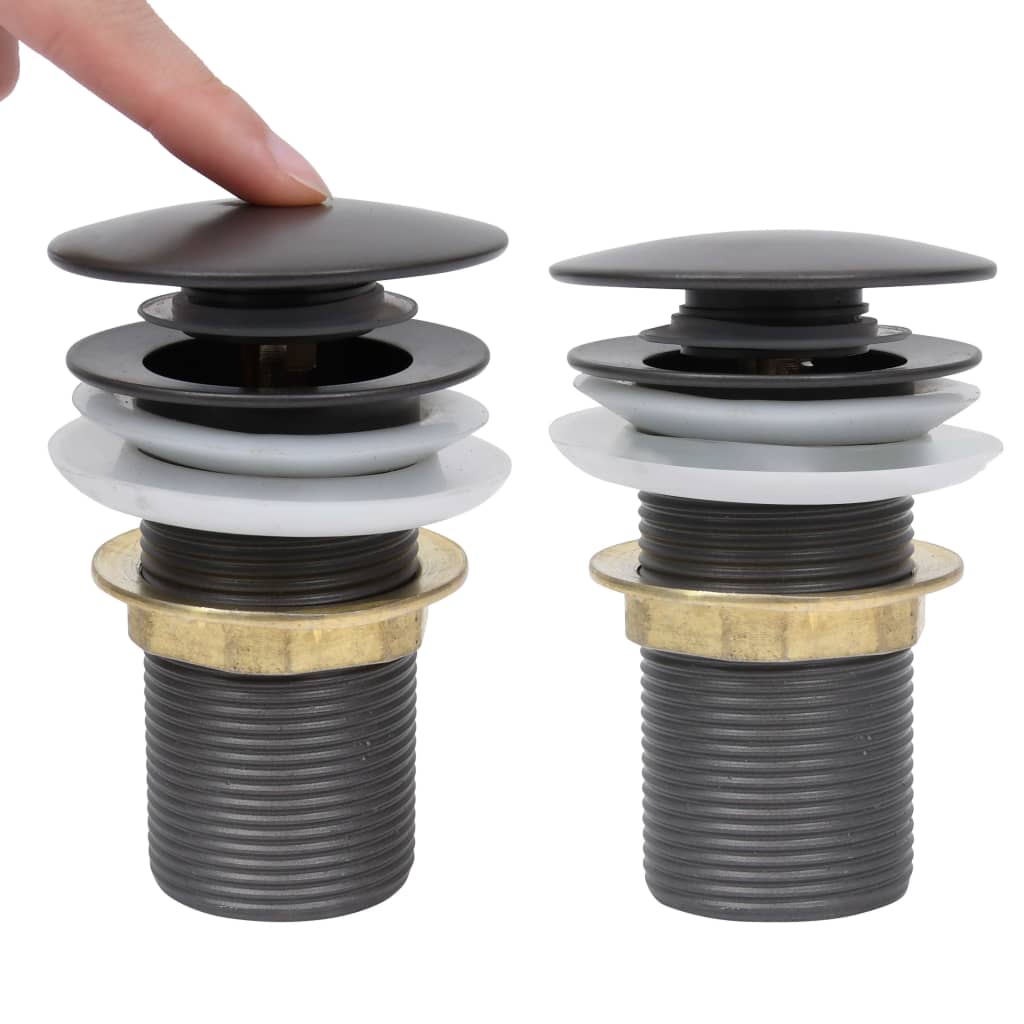 Tryckavlopp 6,4x6,4x9,1 cm - grå, utan bräddfunktion - number 2.