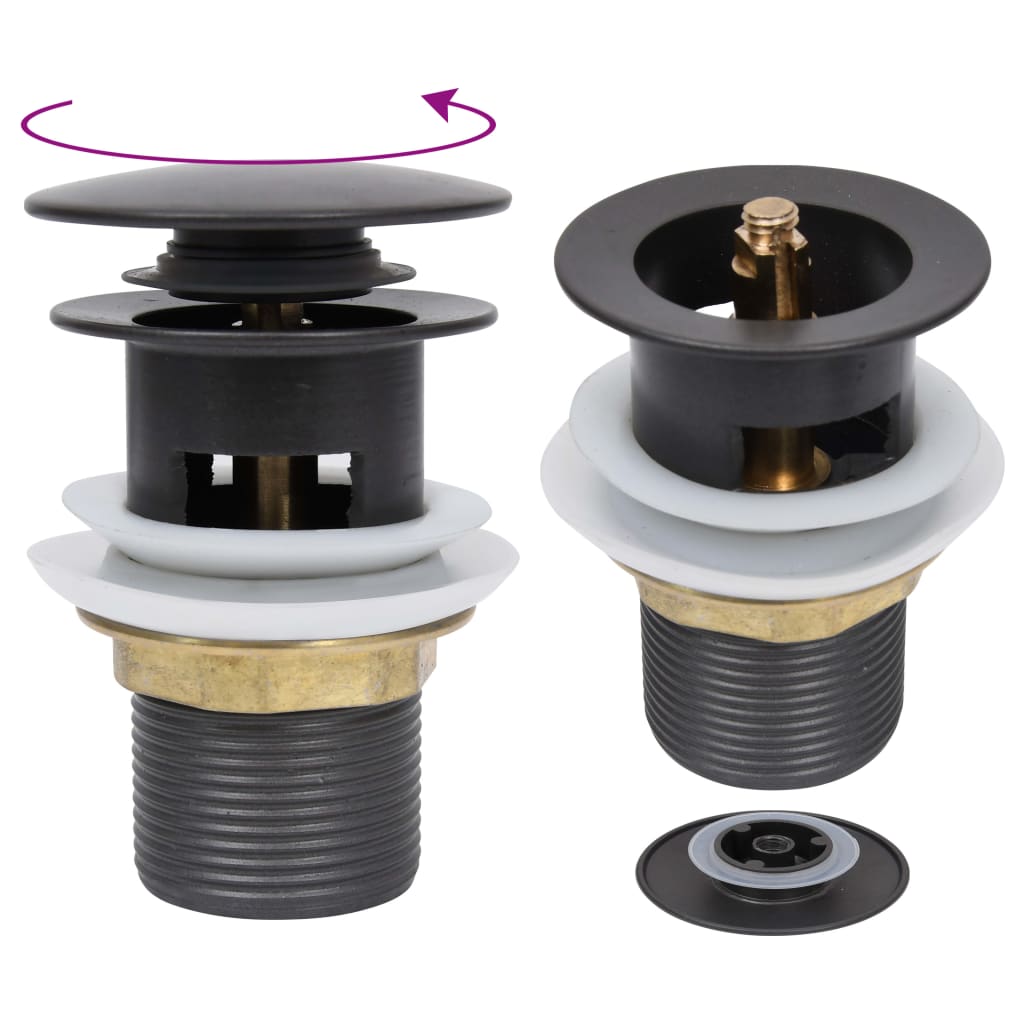 Trykafløb med overløbsfunktion 6,4x6,4x9,1 cm grå - number 1.