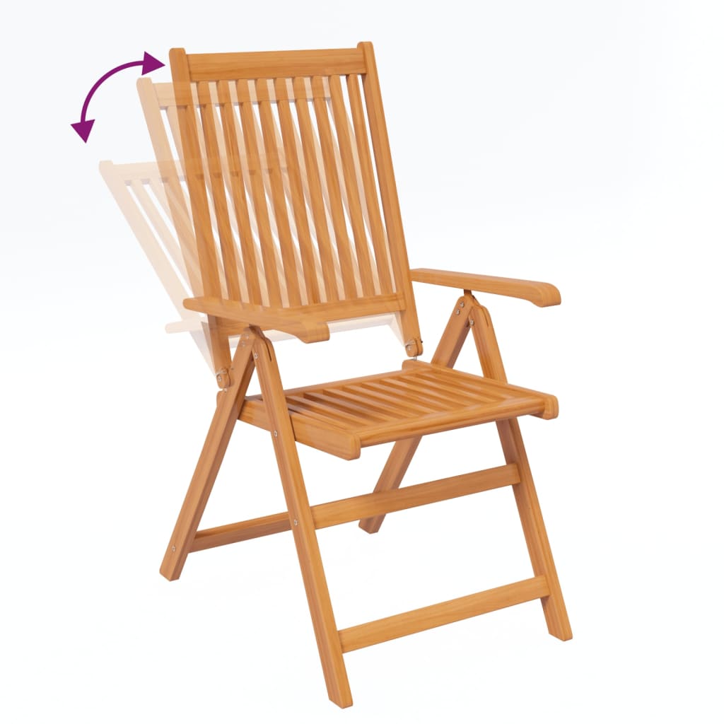 Spisebordssæt til haven 5 dele massivt akacietræ - number 8.