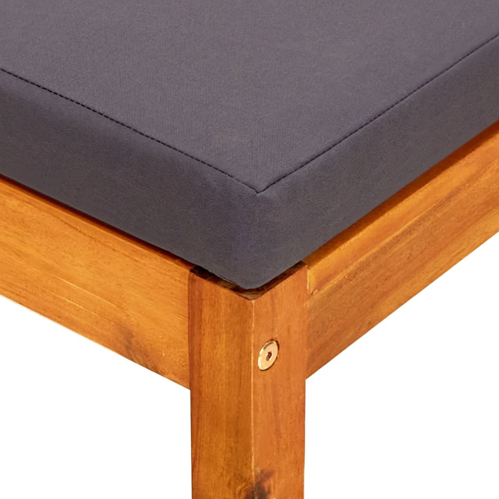 Havebænk med bord og fodskamler massivt akacietræ - number 9.