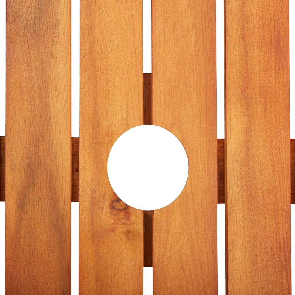 5-dijelni vrtni blagovaonski stol s jastucima, puno bagremovo drvo - tamno sivo, 4 kom. - number 4.