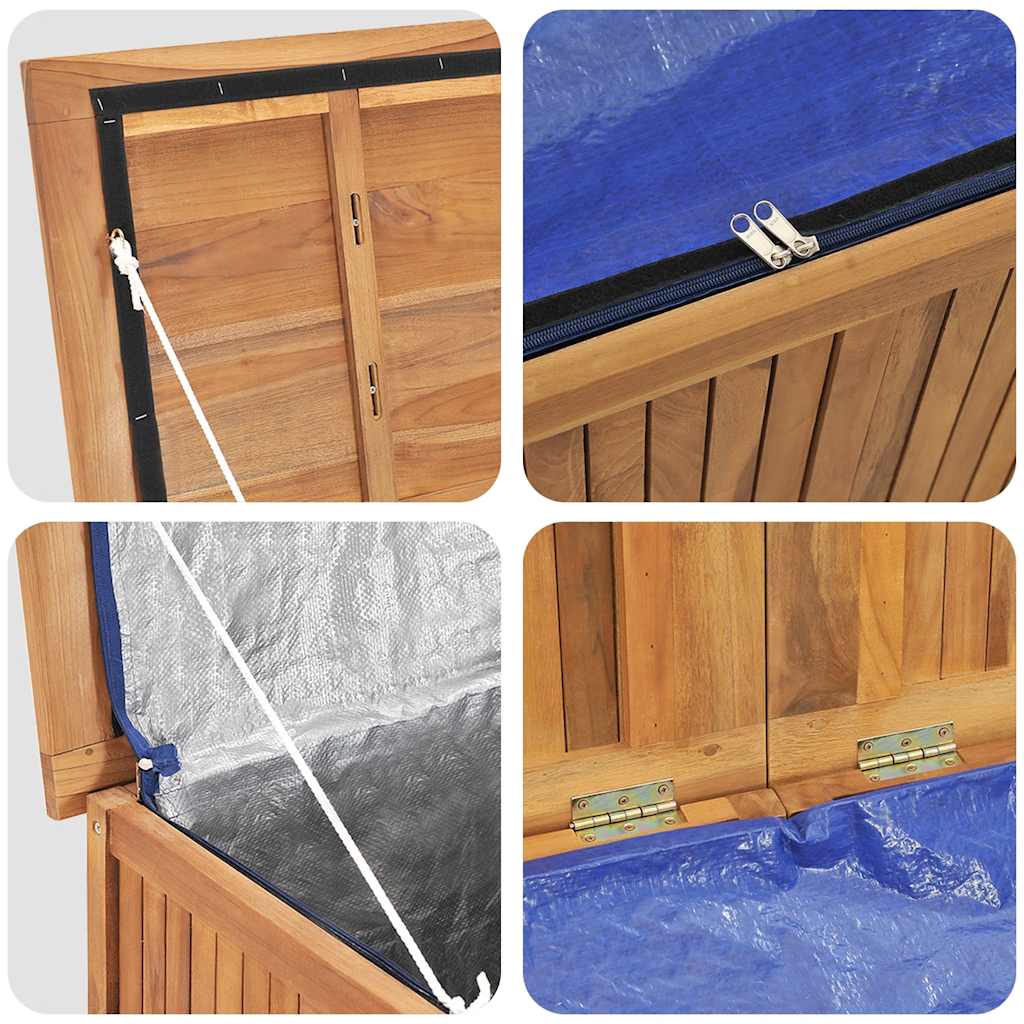 Hyndeboks massivt teaktræ - 60 x 50 x 58 cm - number 8.