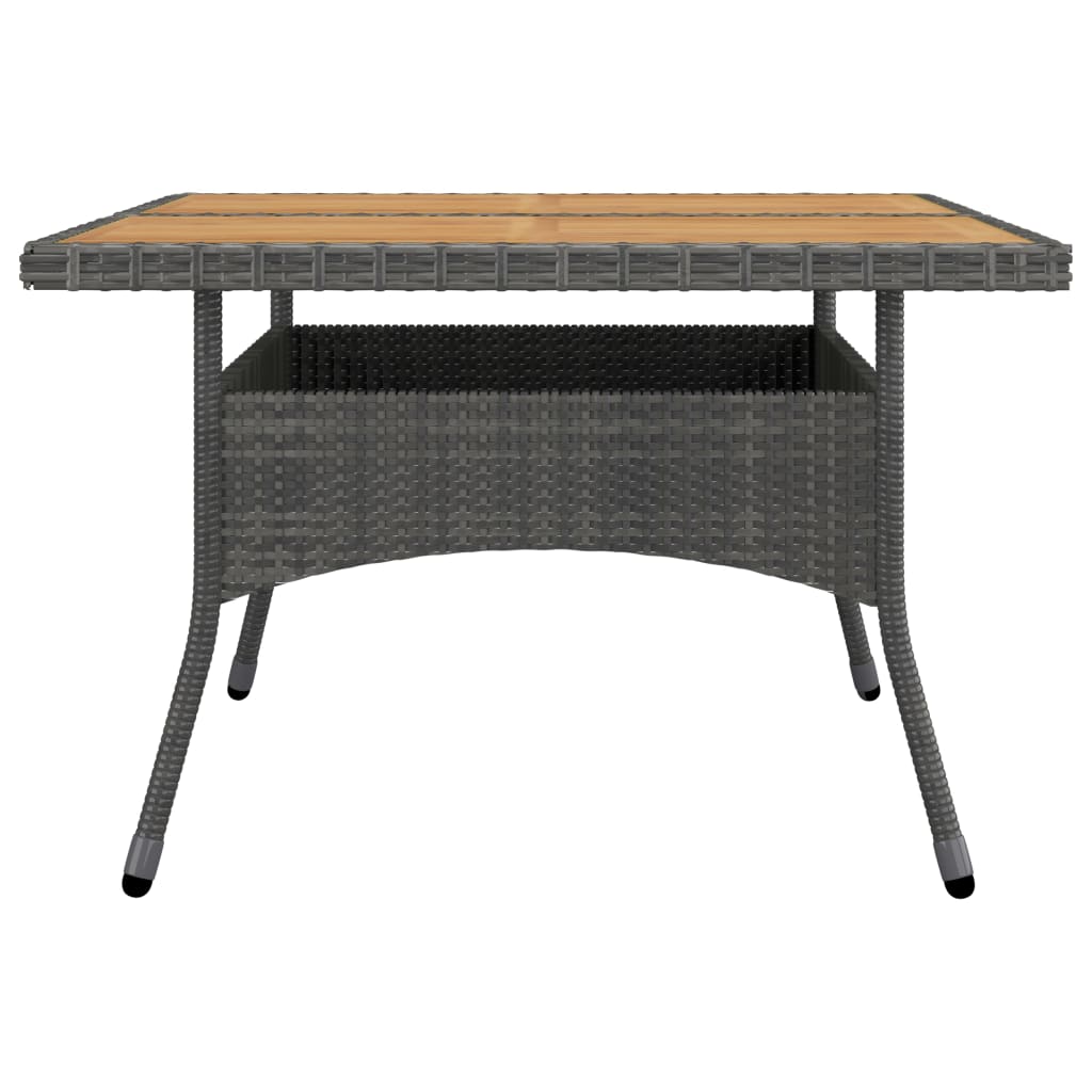 Blagovaonska stolna garnitura za vrt 9 dijelova poliratan i drvo bagrem siva - siva i smeđa, 8 - number 5.