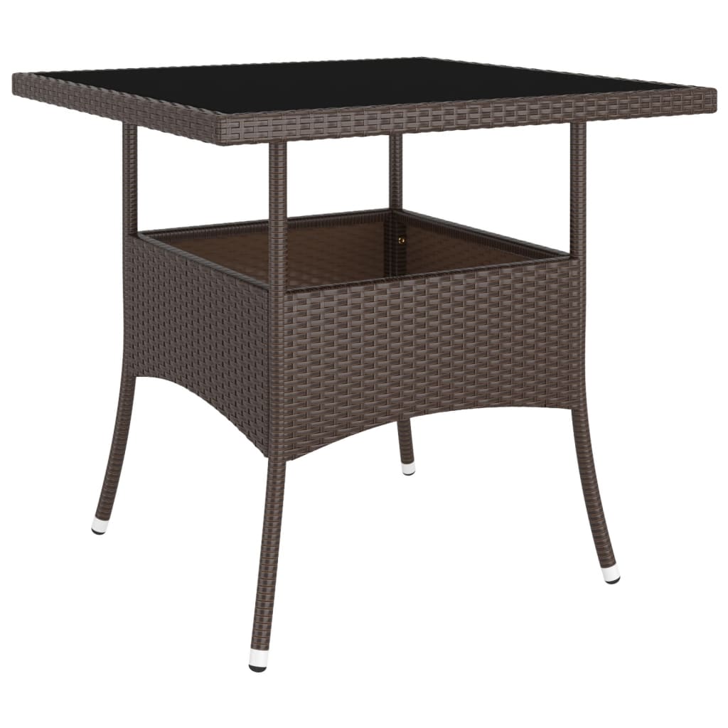 Matbordsset för trädgården 5 delar polyrotting - number 8.