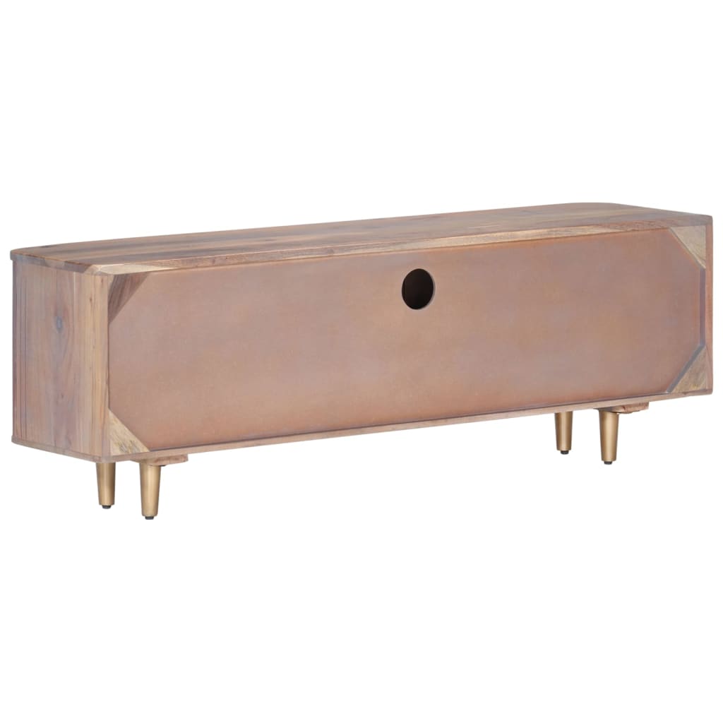 Tv-skab 118x30x40 cm massivt akacietræ - number 5.