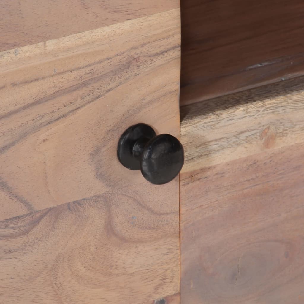 Tv-skab 118x30x40 cm massivt akacietræ - number 7.