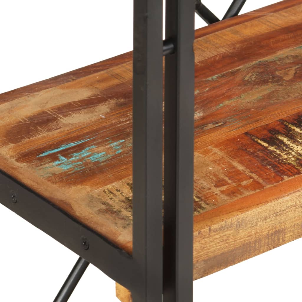 Bokhylle med 3 hyller massivt resirkulert tre - brun, 60 x 30 x 80 cm, 1, massivt resirkulert tre - number 4.