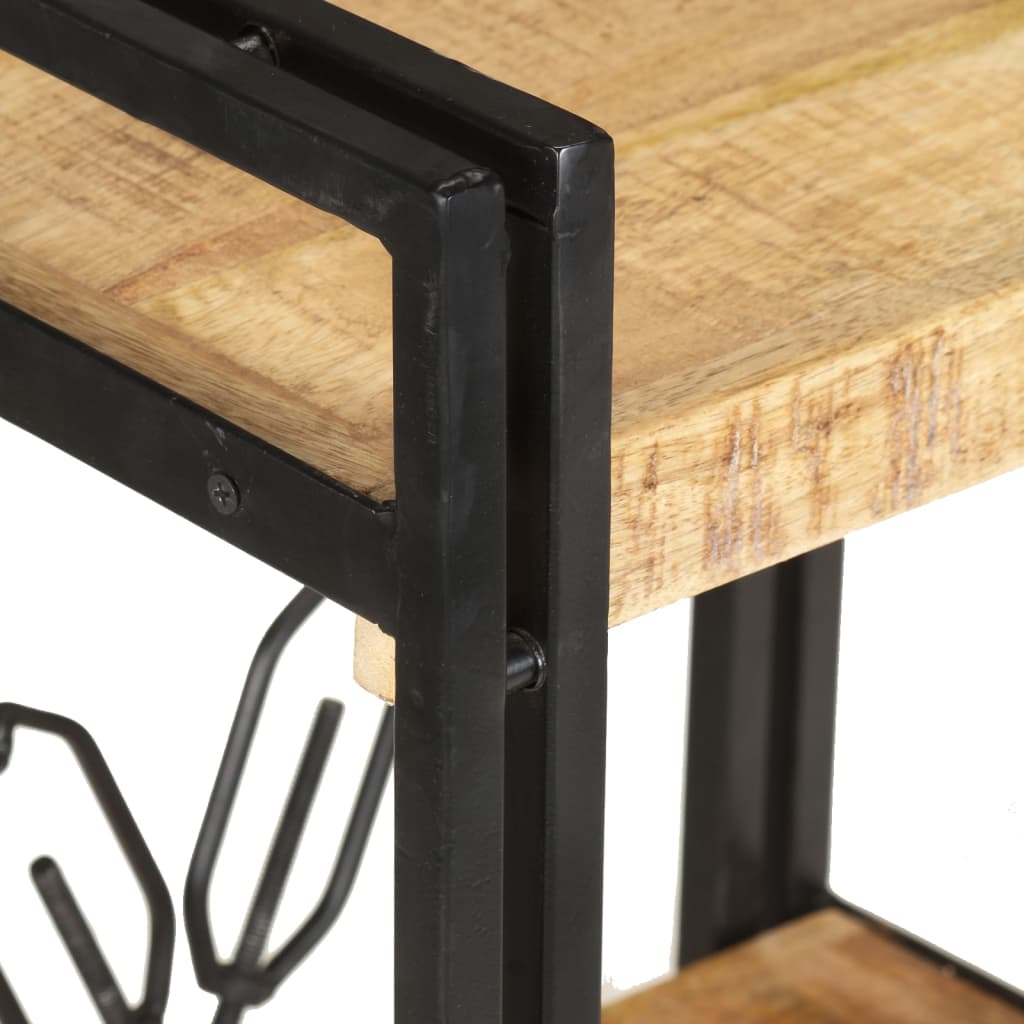 Bokhylle med 3 hyller - brun, 60 x 30 x 80 cm, 1, heltre mangotre - number 3.