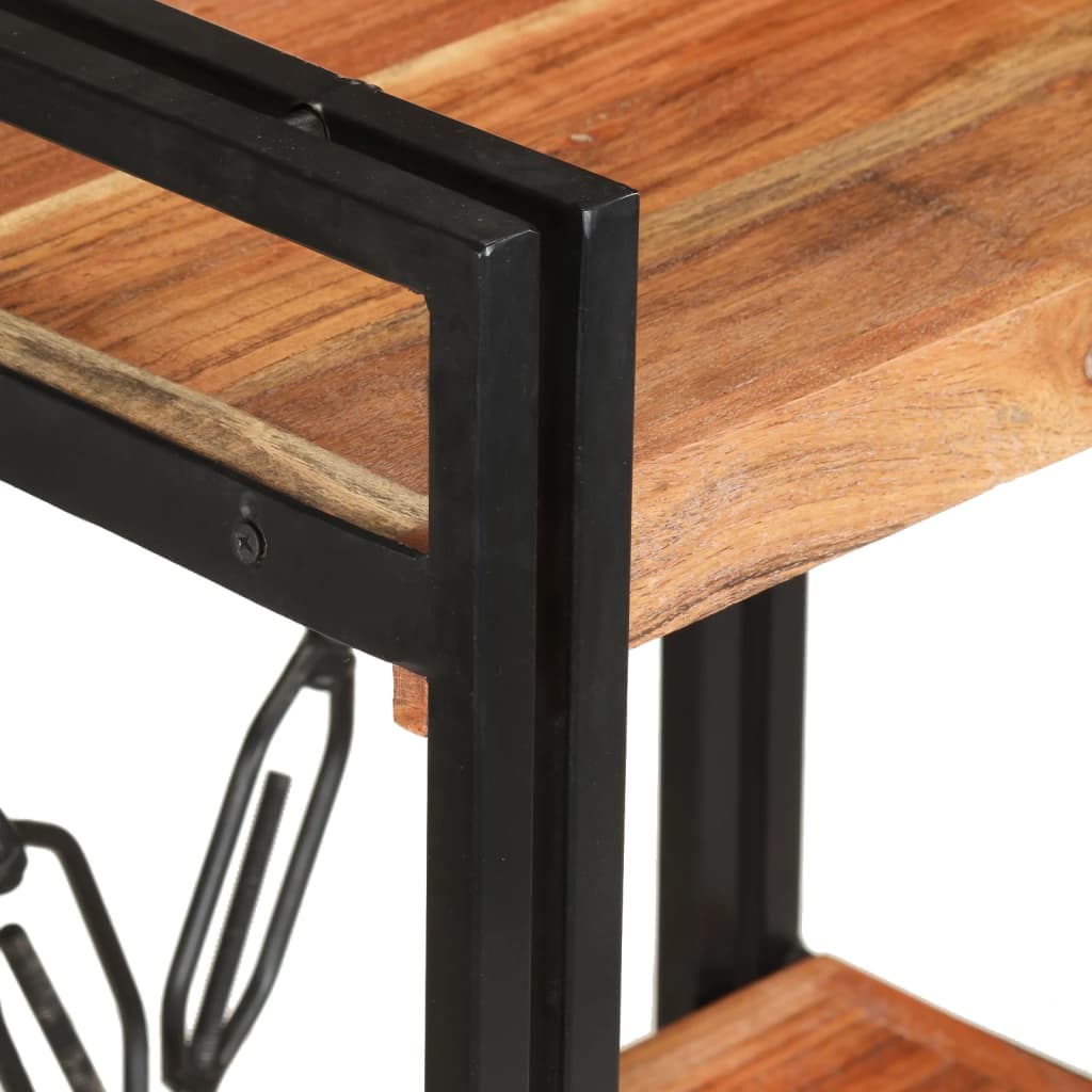 Bokhylle med 3 hyller 60x30x80 cm heltre akasietre - number 3.