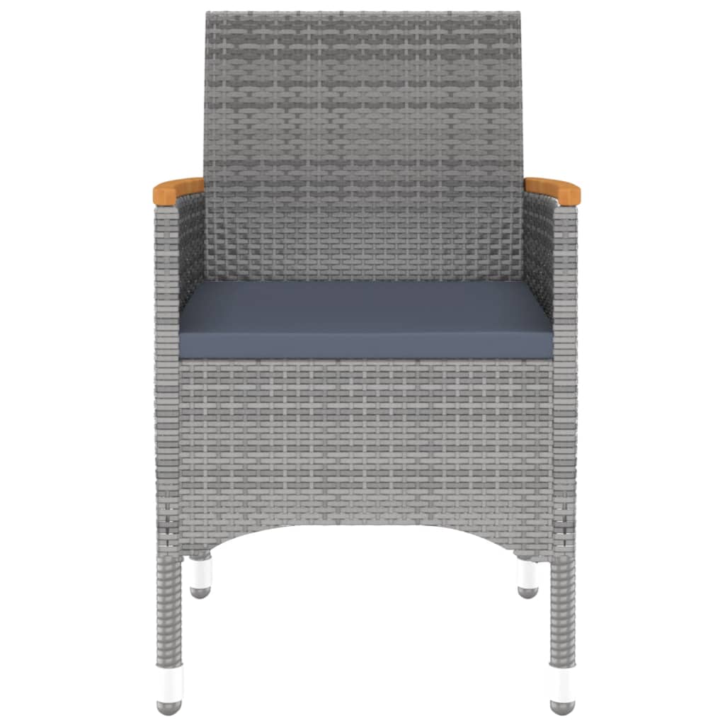 Lounge garnitura za vrt 3 dijela poliratan siva - number 6.