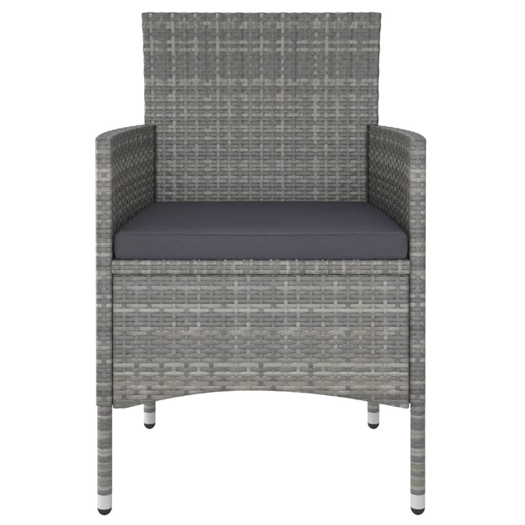 Bistro set za vrt 5 dijelova polirattan i čvrsto akacija stablo - number 4.