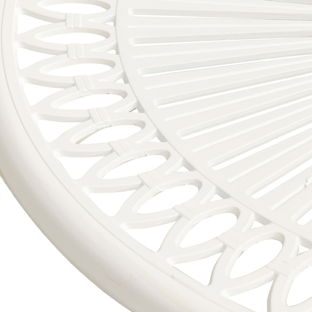 Havebord 62x62x65 cm støbt aluminium hvid - number 4.