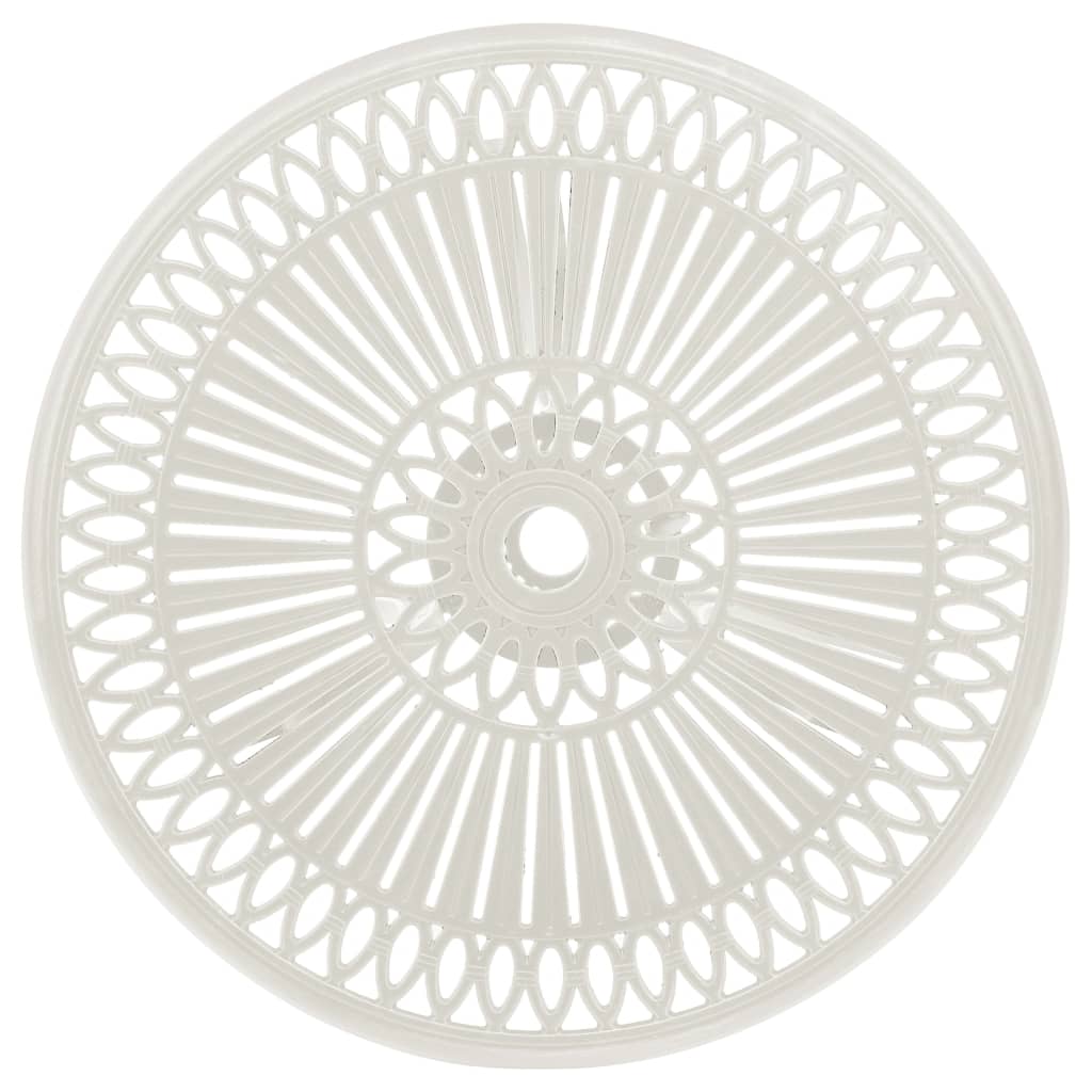 Havebord 62x62x65 cm støbt aluminium hvid - number 3.