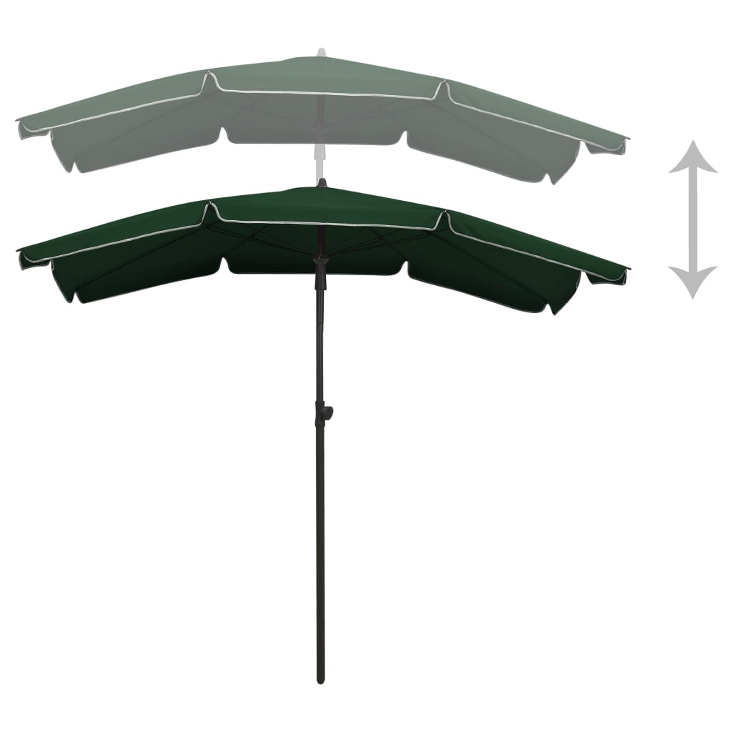 Parasol med stang 200x130 cm - grøn, 1 - number 4.