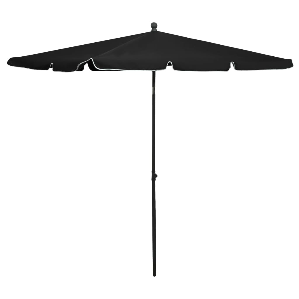 Parasol with pole 210x140 cm - black, 1 - number 1.