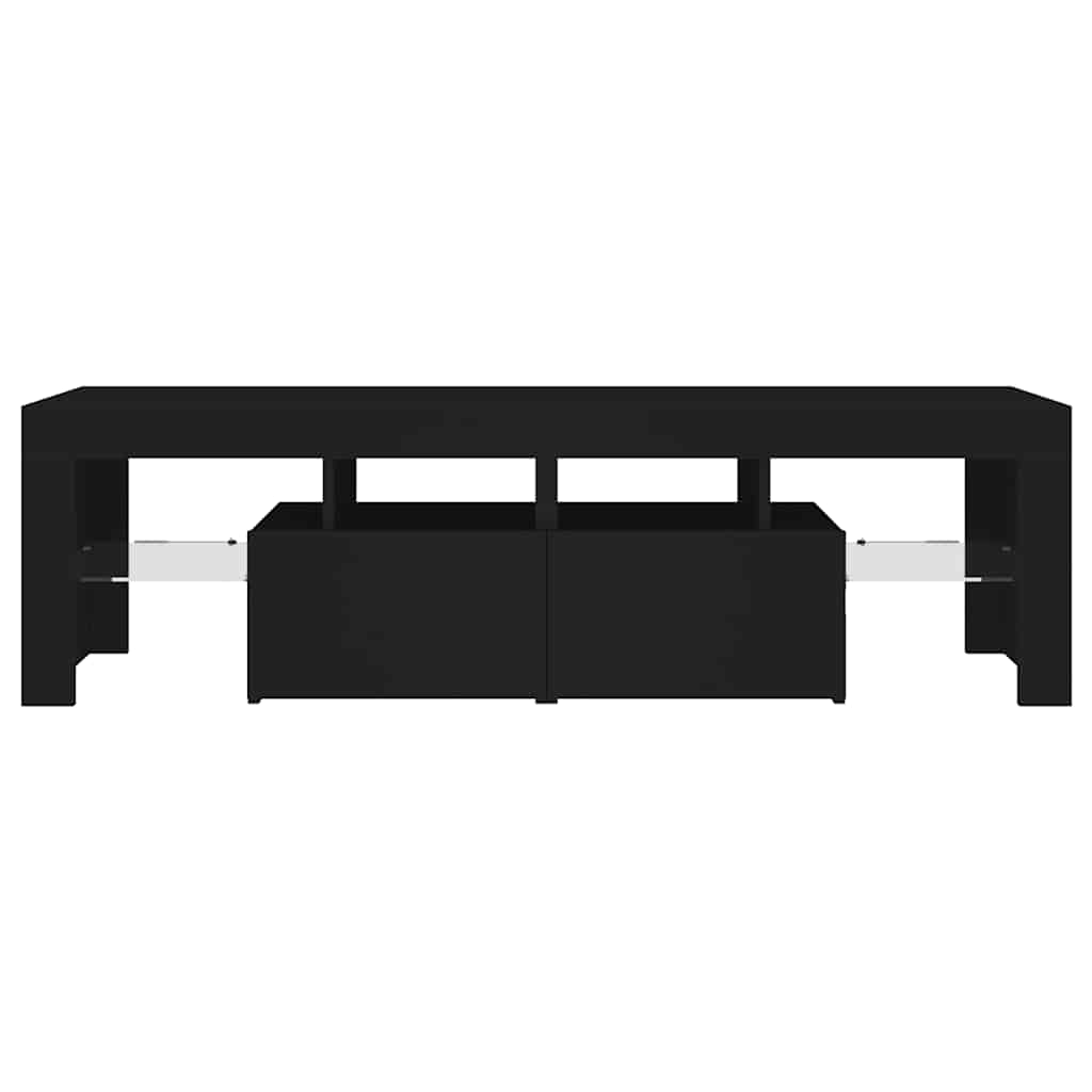 Tv-bord med led-lys 140x36,5x40 cm - sort, 1 - number 9.