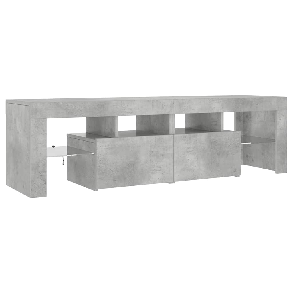 Tv table with led light 140x36.5x40 cm - concrete grey, 1 - number 7.